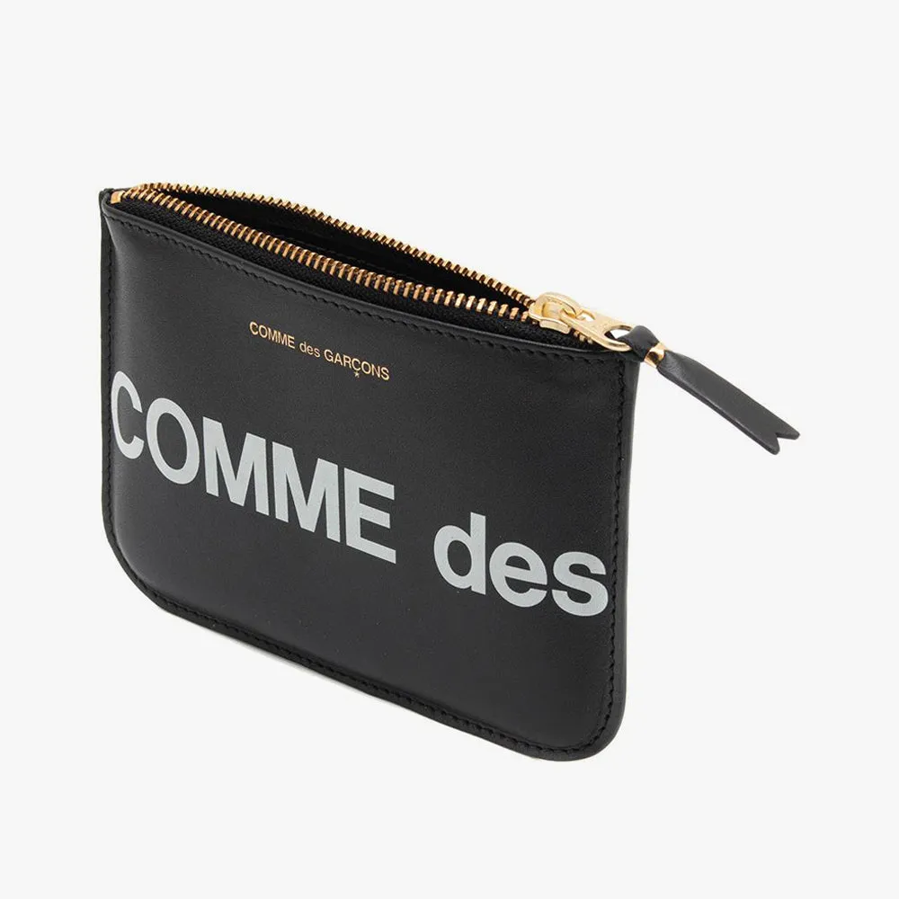 COMME des GARÇONS WALLET Huge Logo Zip Wallet / Black