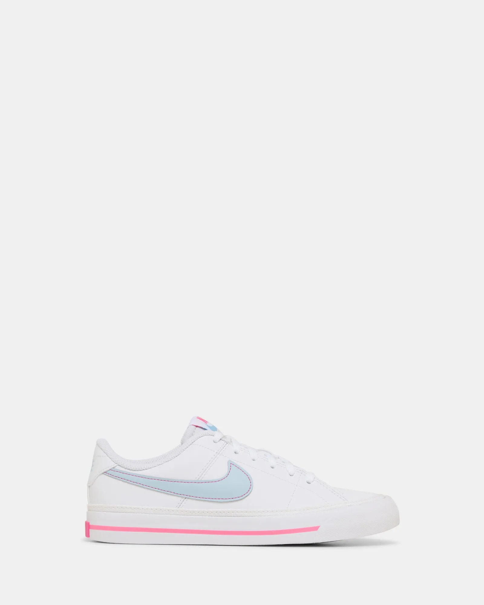 Court Legacy Grade School White/Lt Armory Blue/Pinksicle