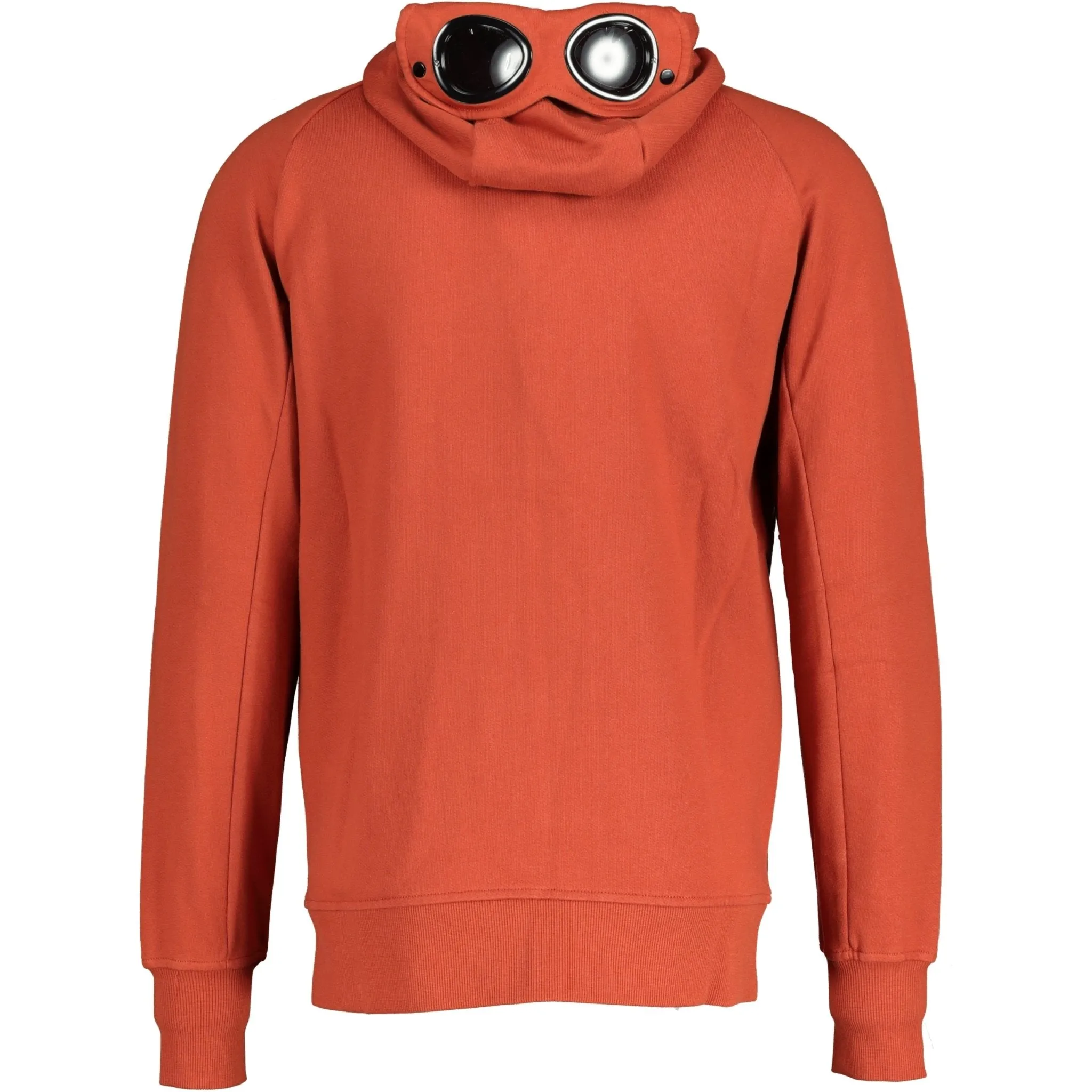 CP COMPANY Goggle Zip Hooded Sweatshirt Orange