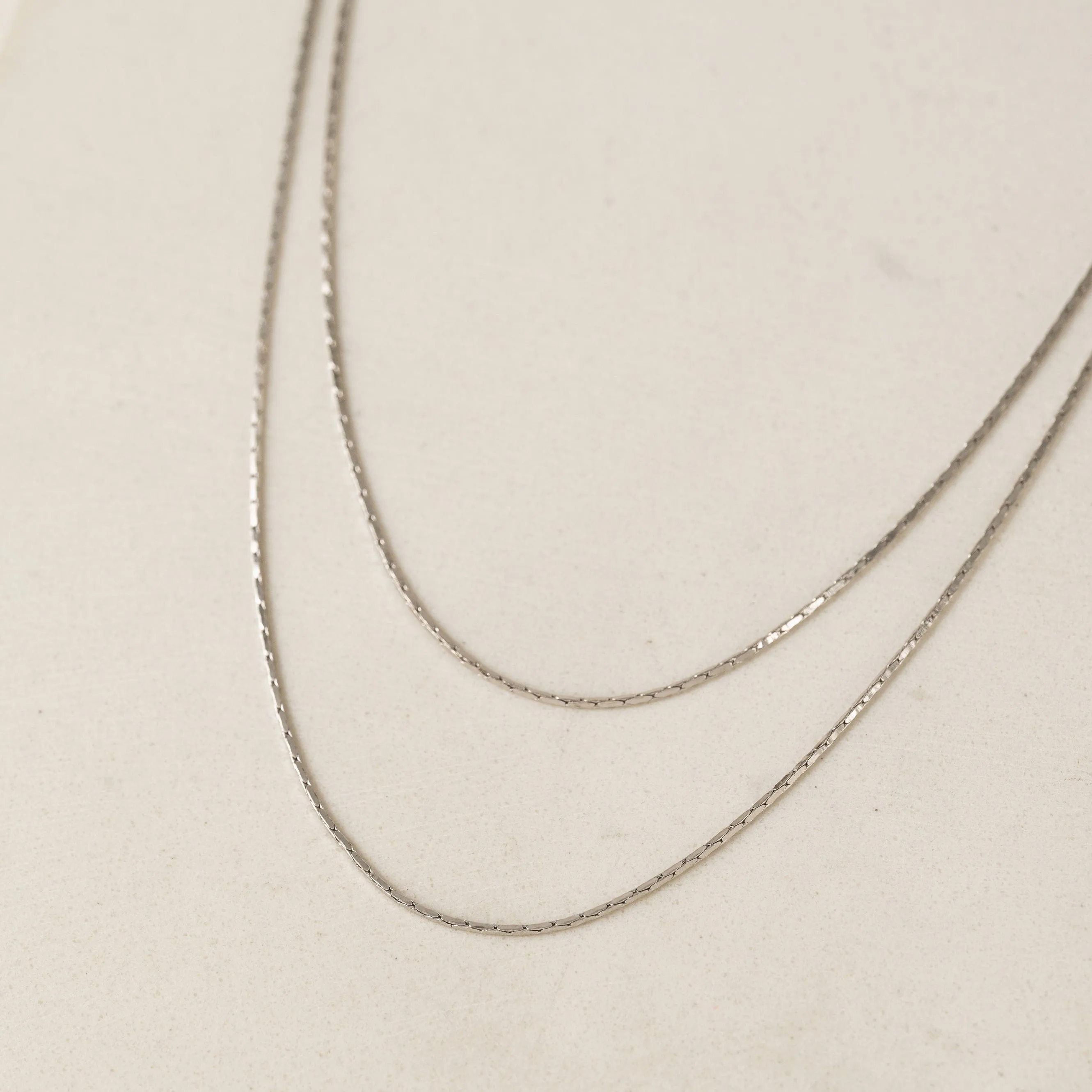 Dion Layered Necklace Silver