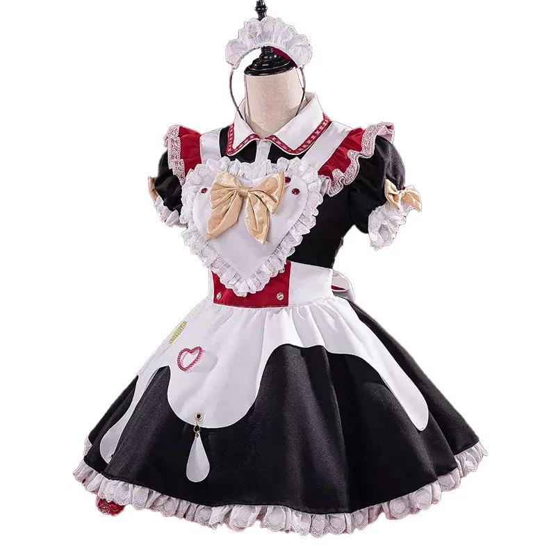 DokiDoki-R Game NEEDY GIRL OVERDOSE x Sweets Paradise Cosplay Ame chan  Costume Maid Black