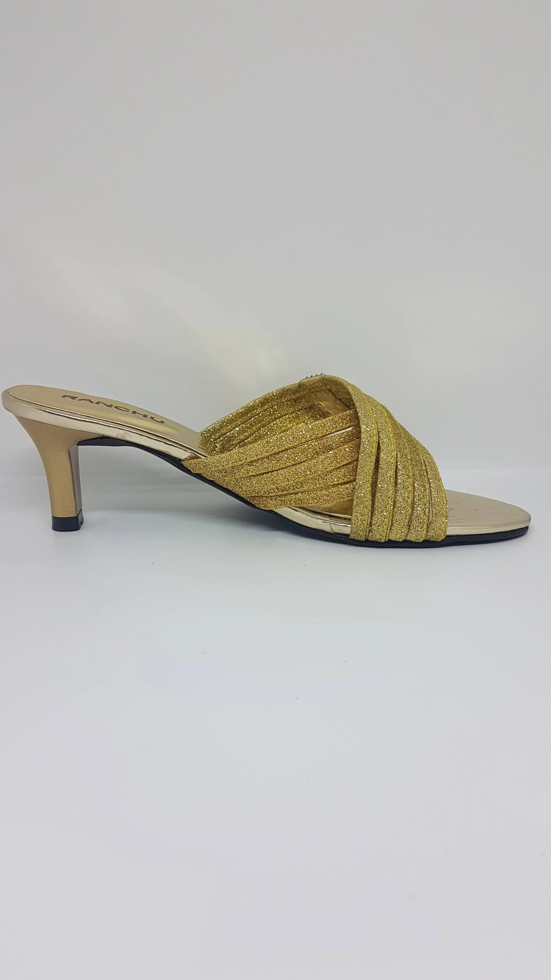 Gold Cross Over Straps Sandal SK007