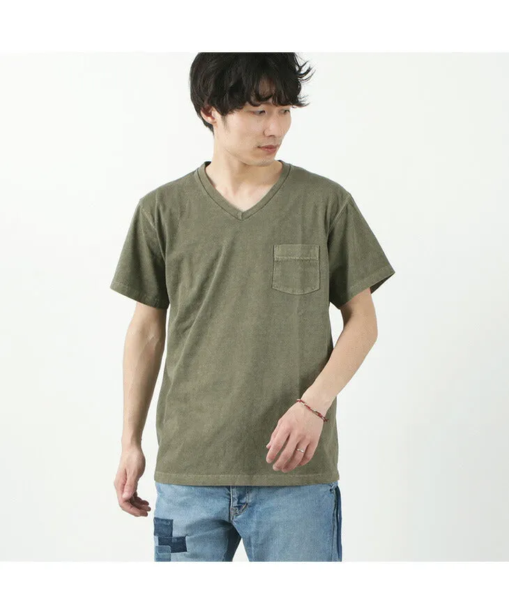 GOOD ON / GOST1408 Short sleeve V-neck pocket T-shirt