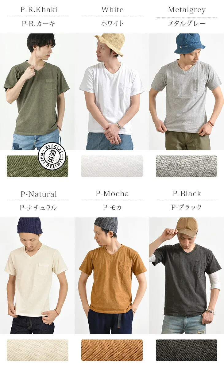 GOOD ON / GOST1408 Short sleeve V-neck pocket T-shirt