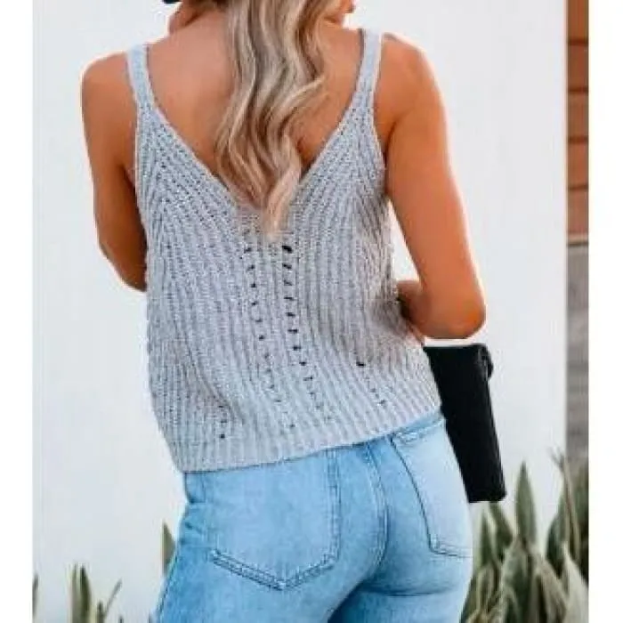 Gray Sweater Knit Cami