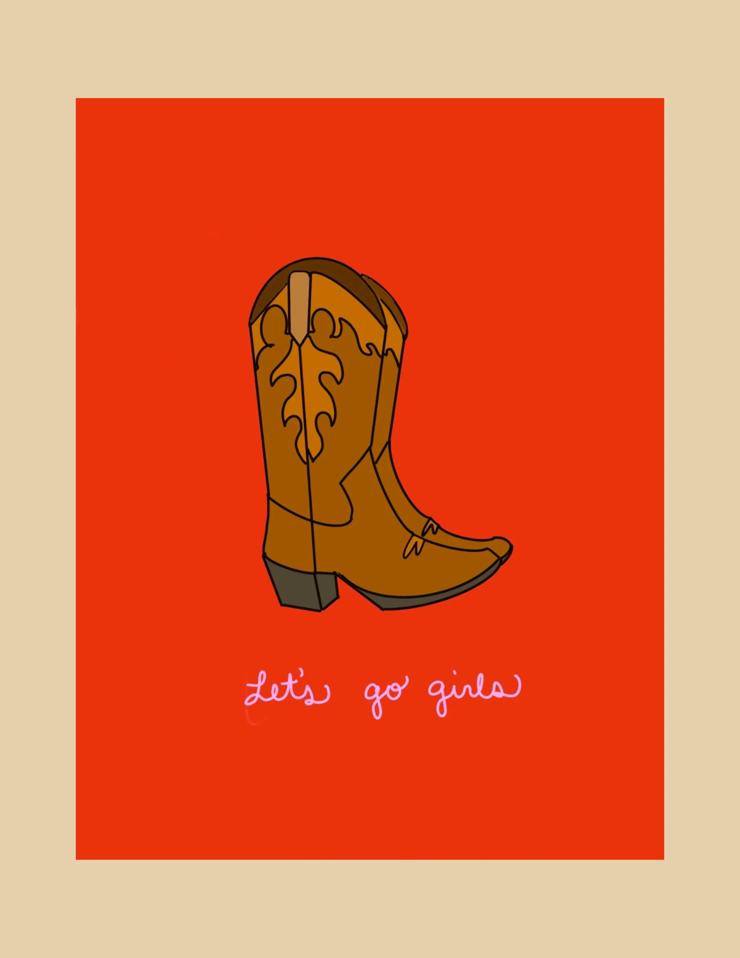 Greeting Card - Let's Go Girls