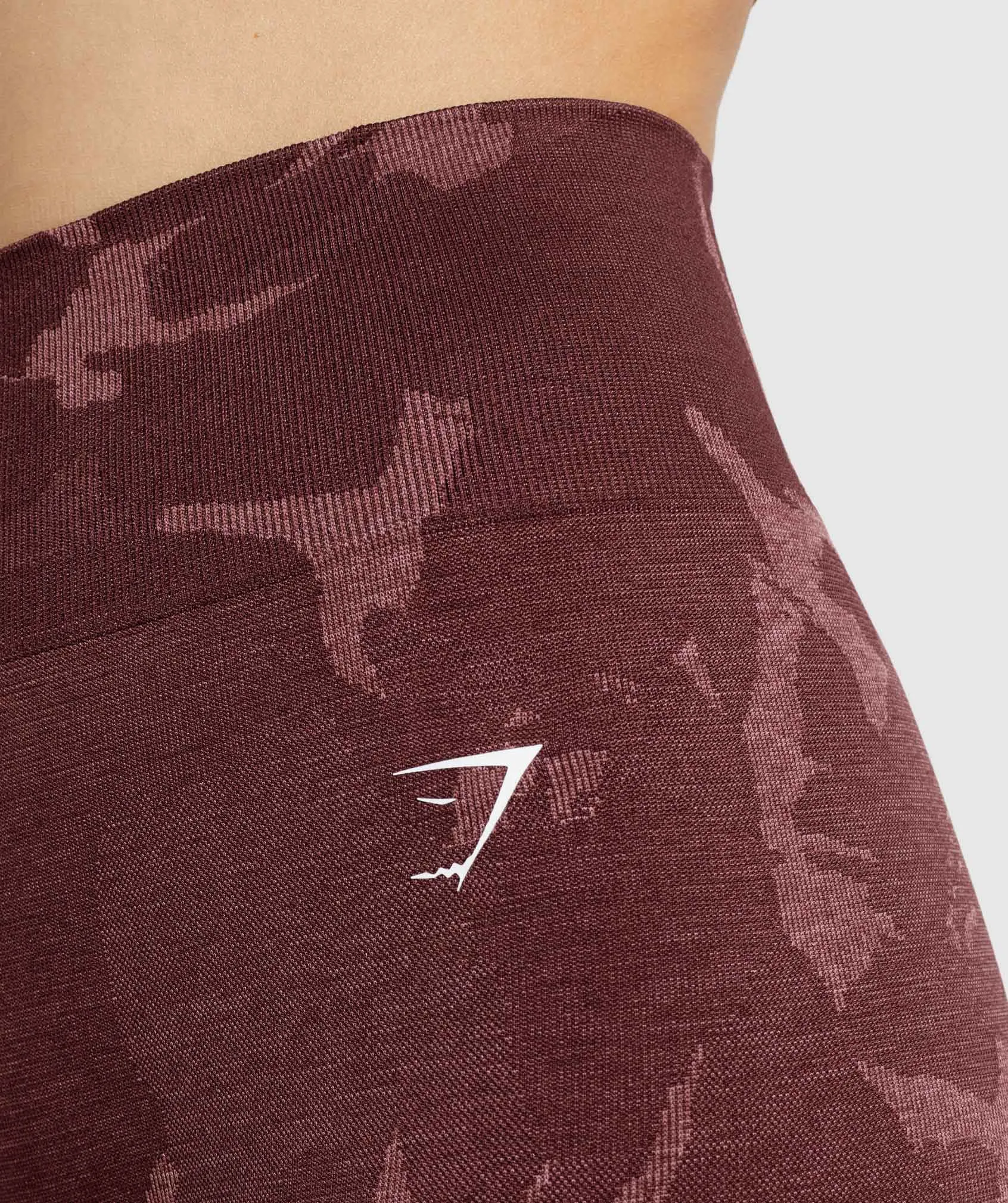 Gymshark Adapt Camo Seamless Leggings - Savanna | Cherry Brown