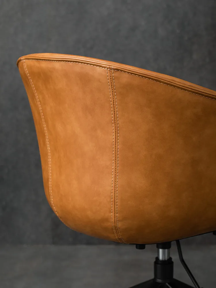 Hayden Swivel Saddle Tan Armchair