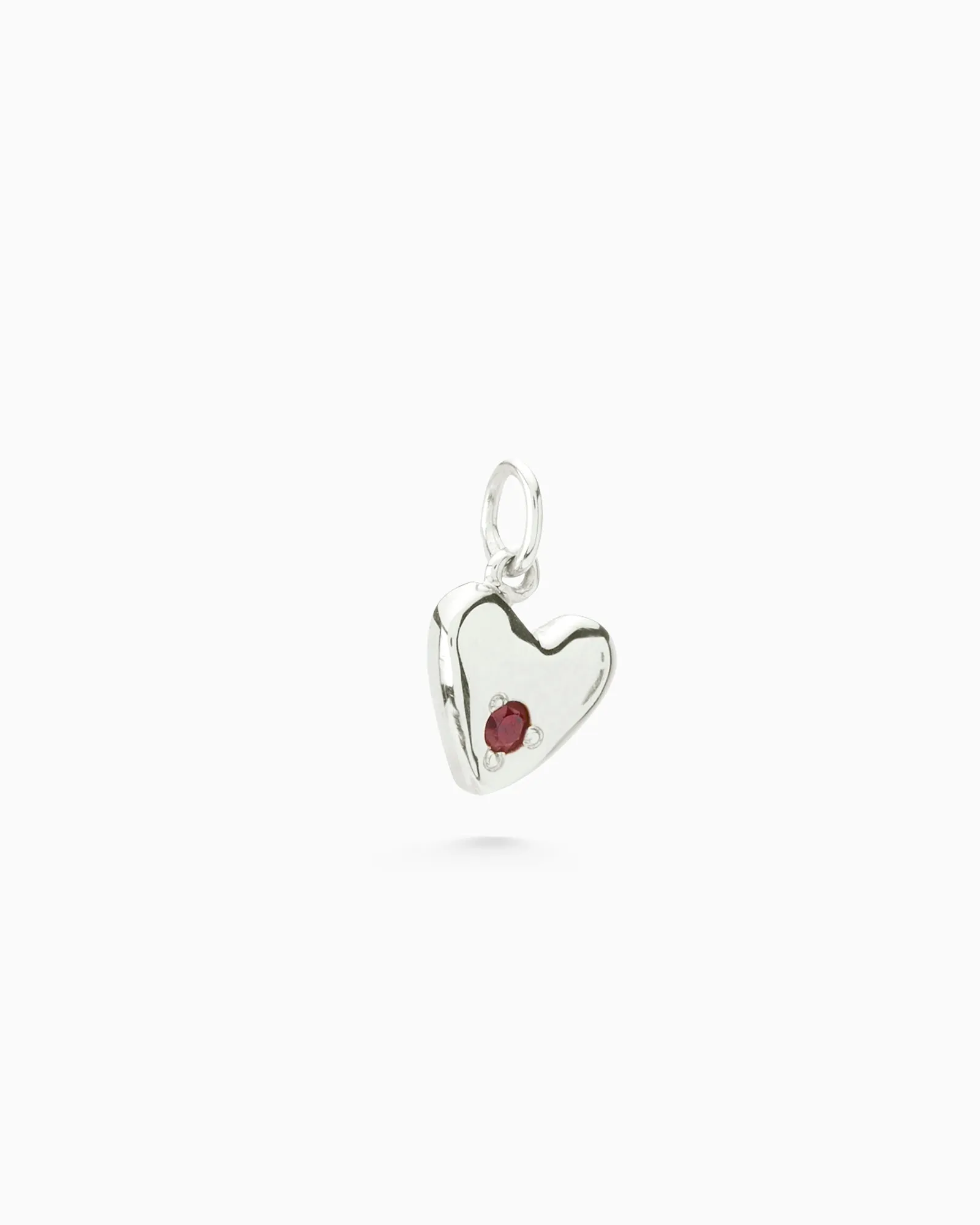 Heart Stone Pendant | Silver