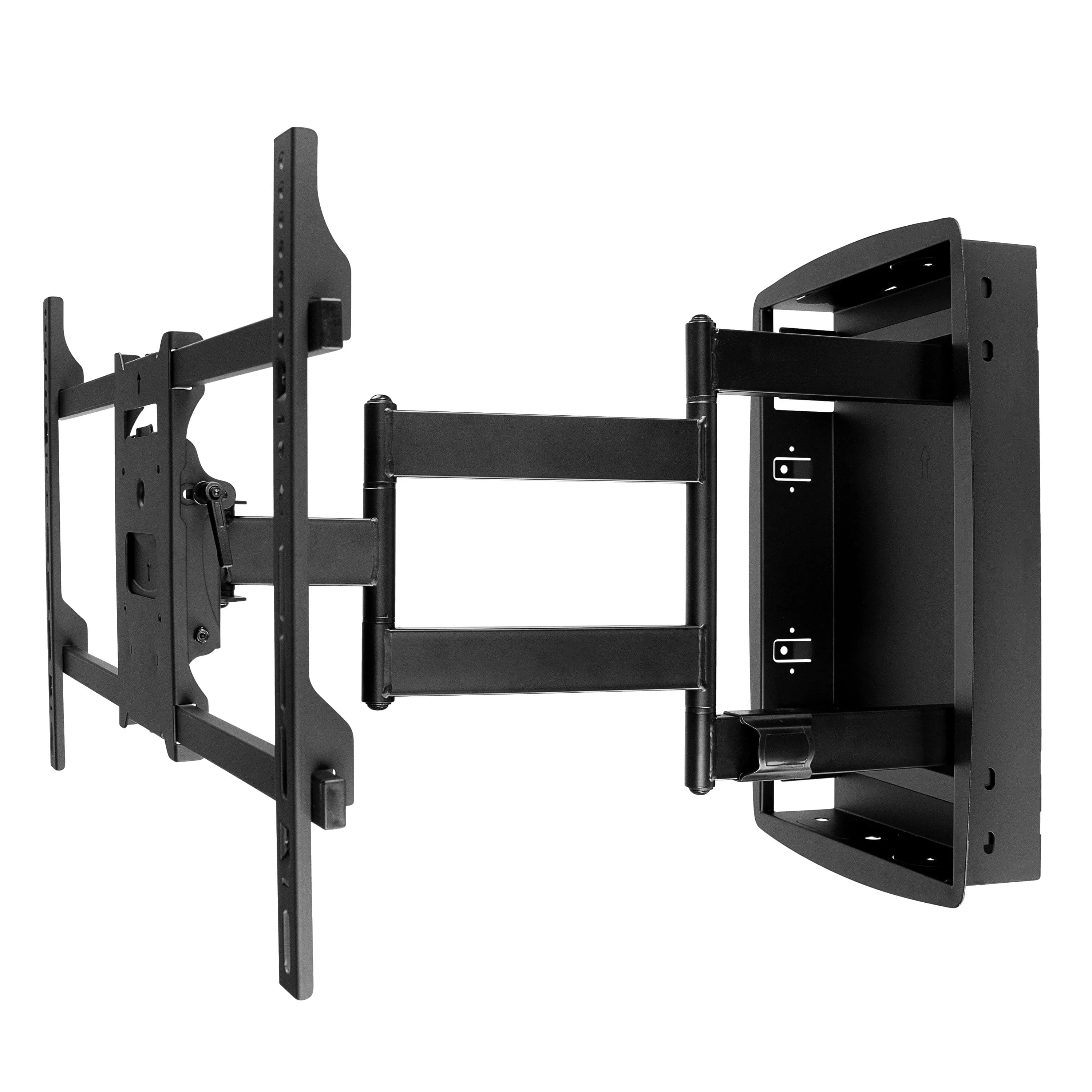 Heavy Duty Full Motion TV Wall Mount with Long Extension and Recessed Base