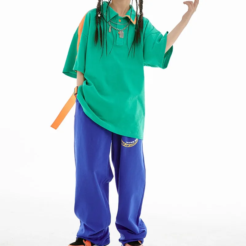 HH0371 Hip Hop -Street Dance Costume -Short Sleeves Tops - Pants-Performance Stage Wear HH0371