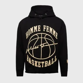 Homme Femme Basketball Hoodie Black