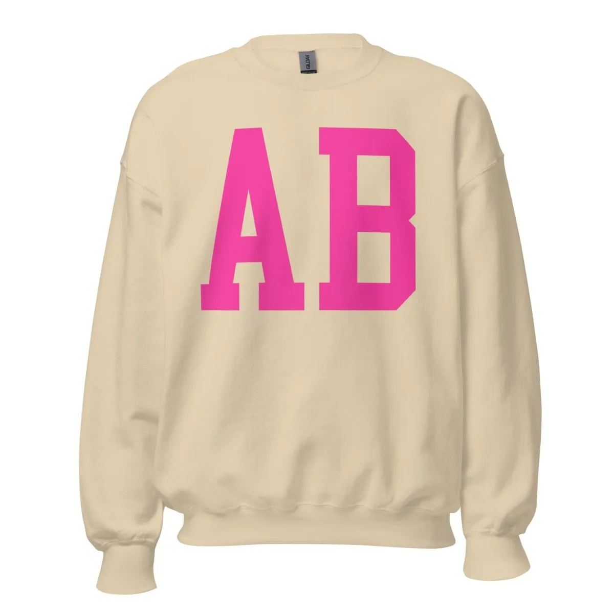 Initialed Big Print Crewneck Sweatshirt