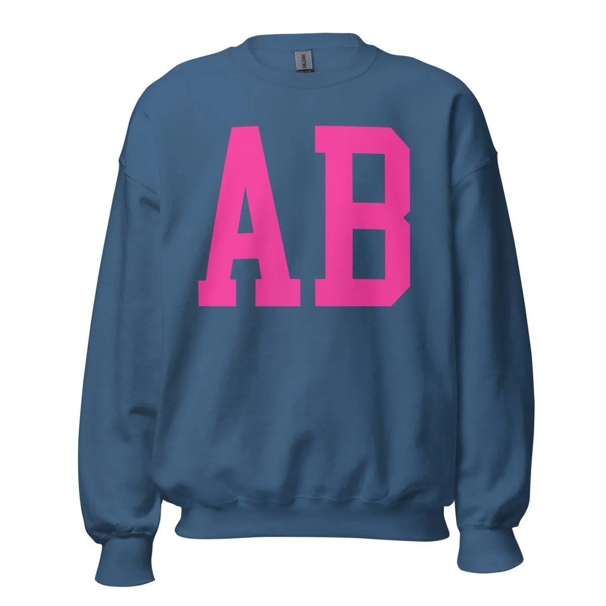 Initialed Big Print Crewneck Sweatshirt