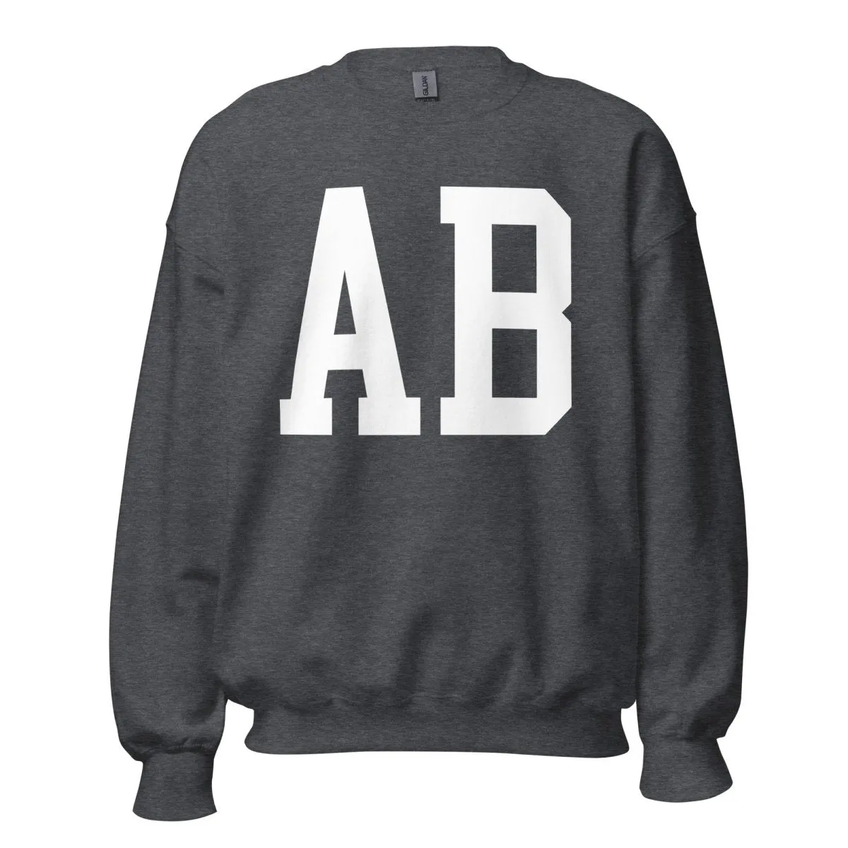 Initialed Big Print Crewneck Sweatshirt