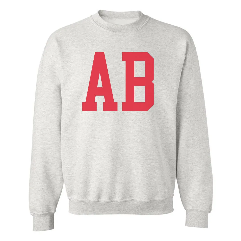 Initialed Big Print Crewneck Sweatshirt