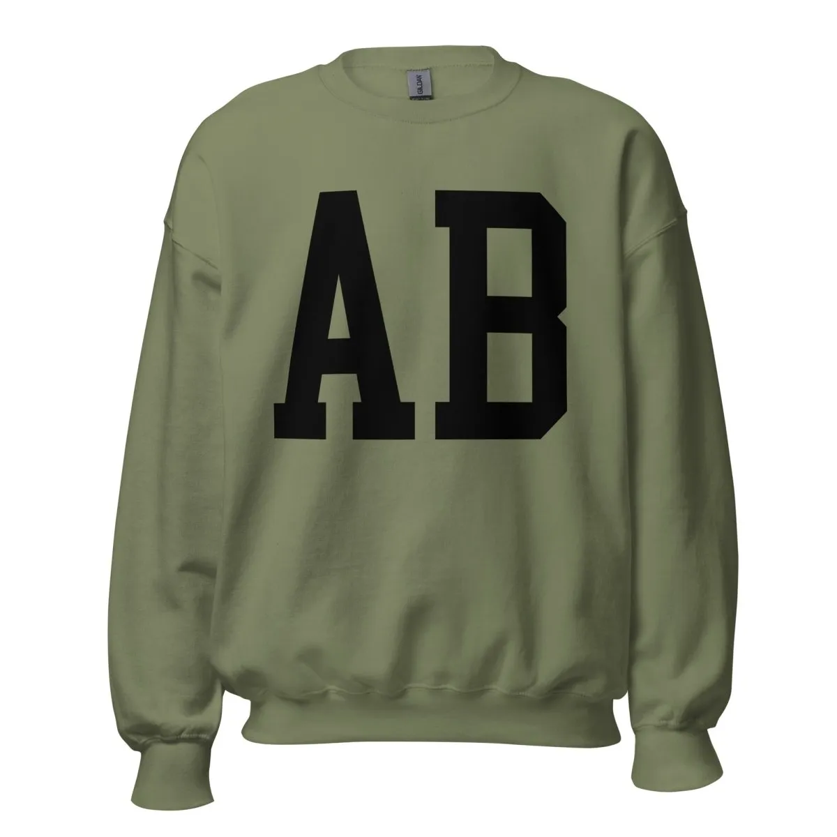 Initialed Big Print Crewneck Sweatshirt