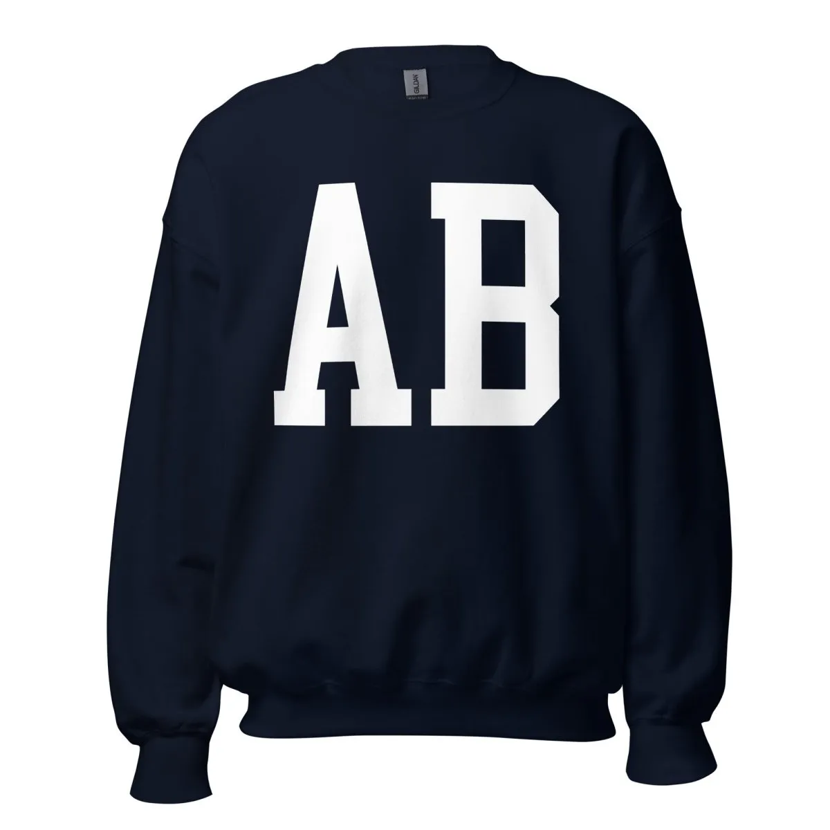 Initialed Big Print Crewneck Sweatshirt