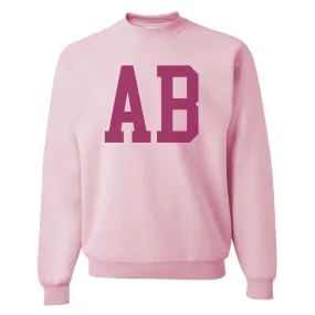 Initialed Big Print Crewneck Sweatshirt