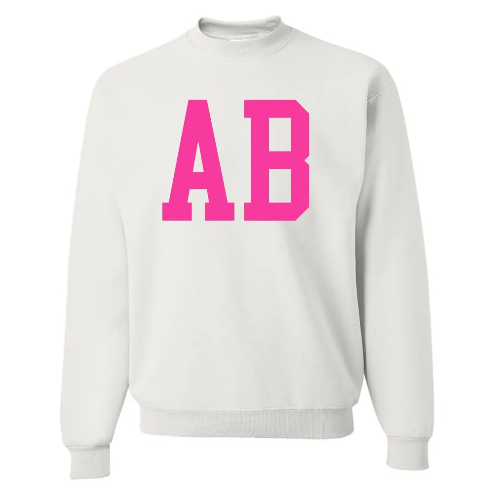 Initialed Big Print Crewneck Sweatshirt