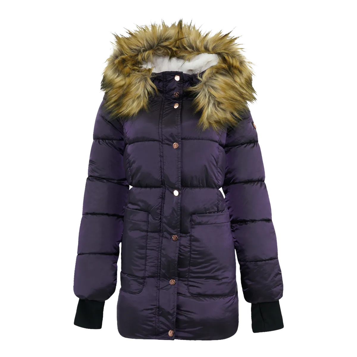 Jessica Simpson Women's Faux Fur Lined Nylon Puffer Jacket