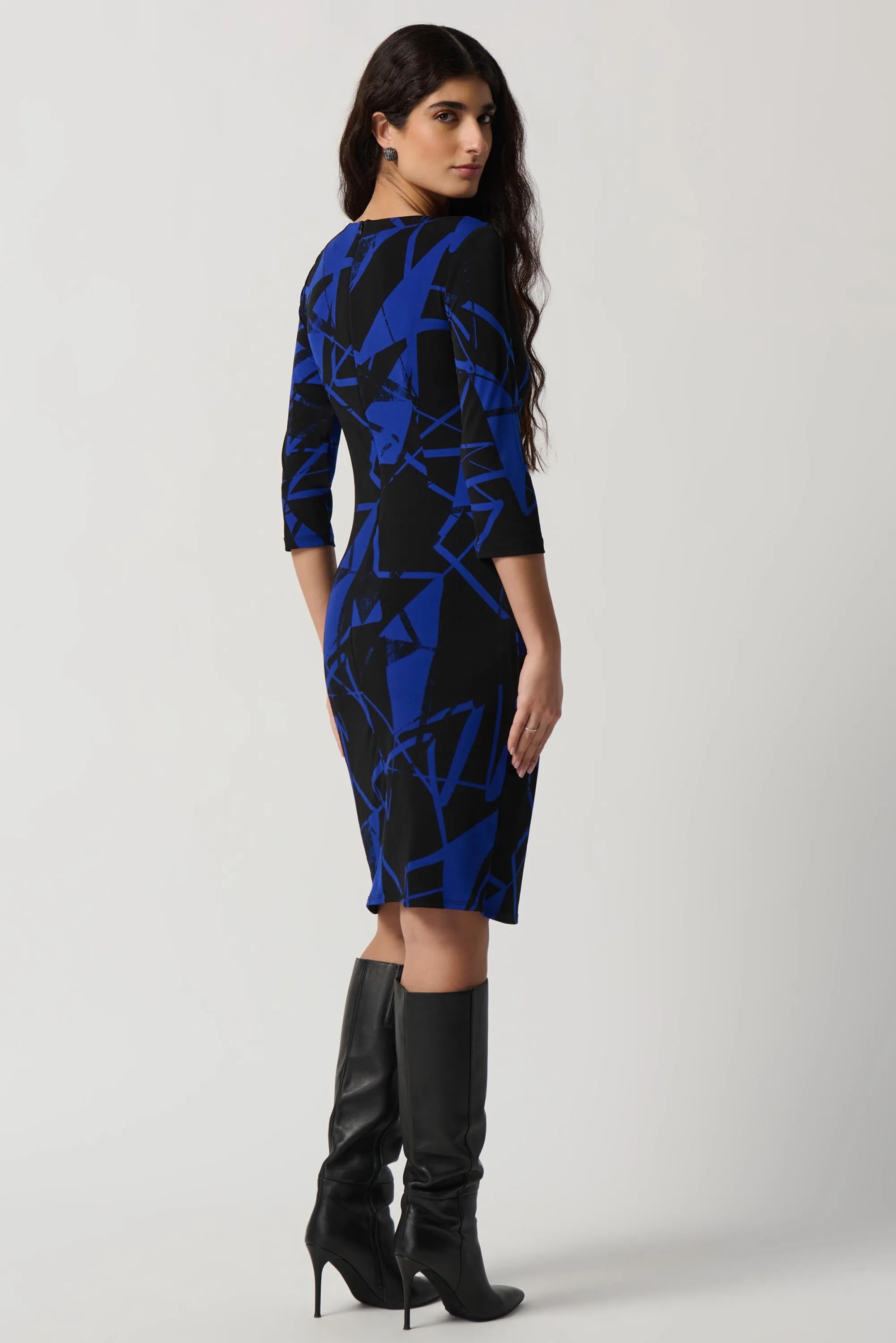 Joseph Ribkoff Black/Royal Sapphire Dress Style 234059-2932