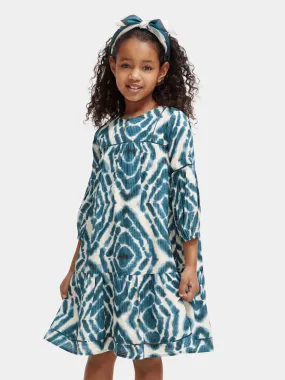 Kids - All-over printed ladder tape dress