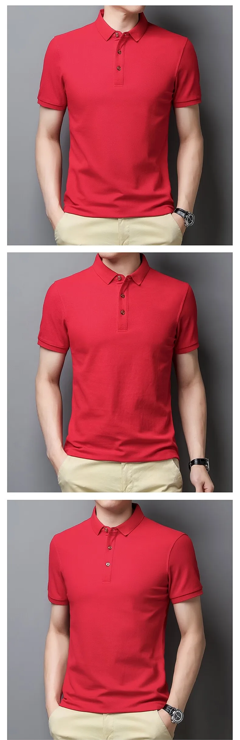 Korean Style Solid Polo Shirt Men's Short Sleeve Summer T Shirt Men's Clothing Streetwear Polo Shirt Korean Clothing