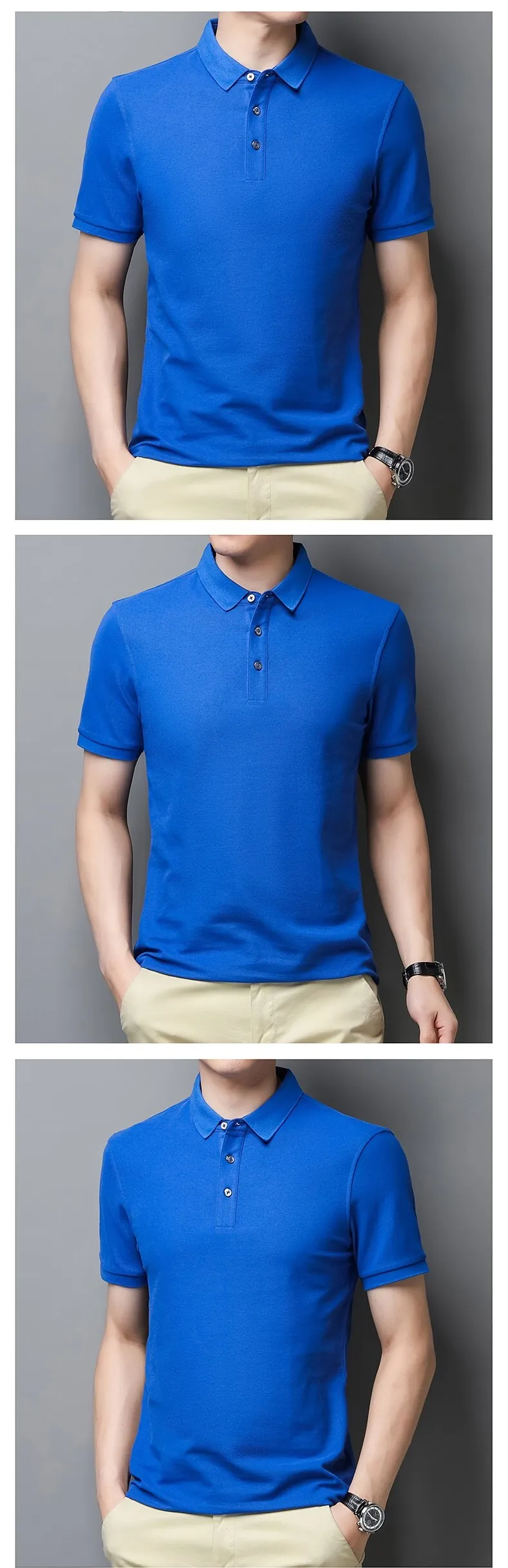 Korean Style Solid Polo Shirt Men's Short Sleeve Summer T Shirt Men's Clothing Streetwear Polo Shirt Korean Clothing