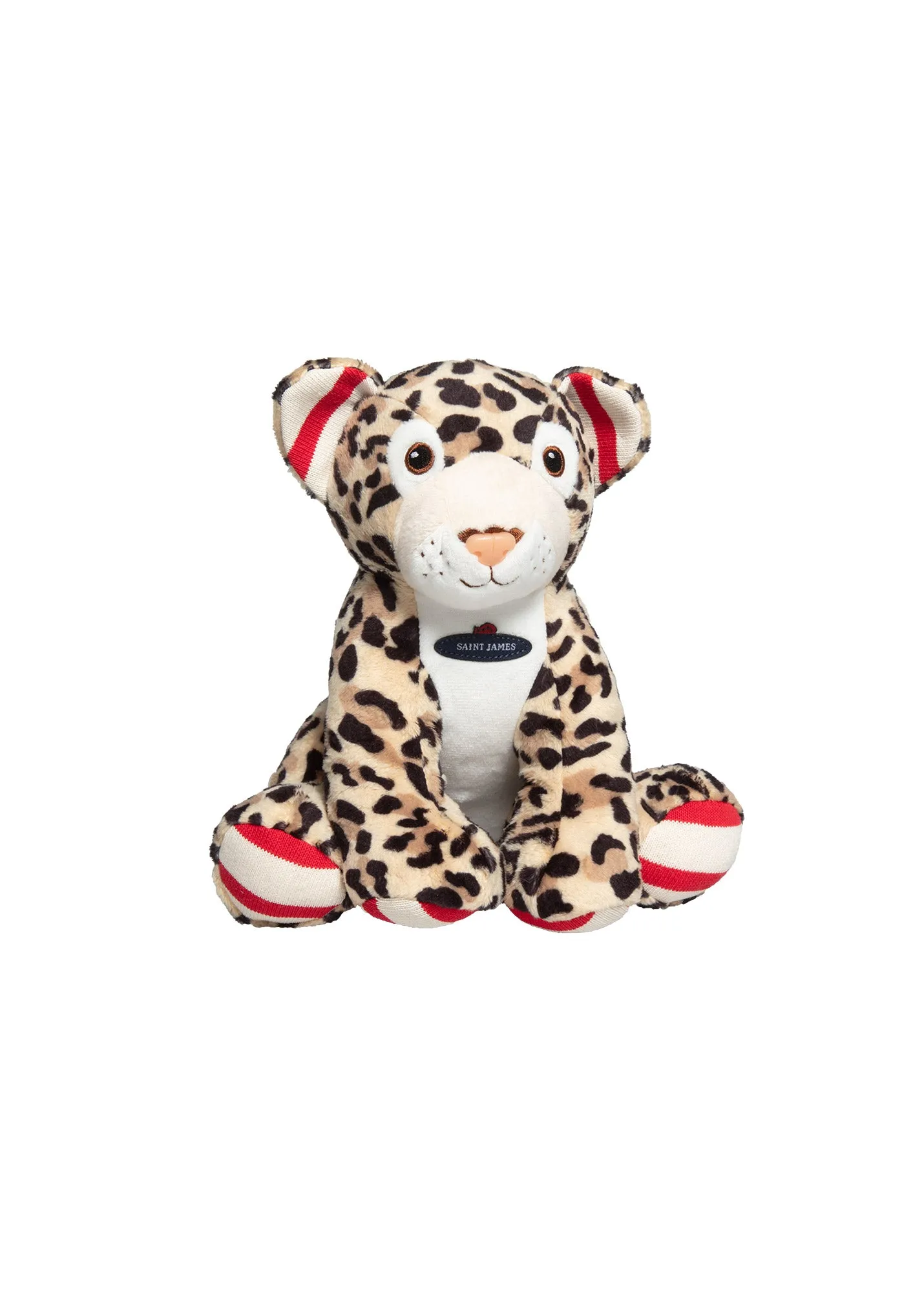 Leo Normandy soft toy - contrasting stripe, in cotton jersey (BEIGE)