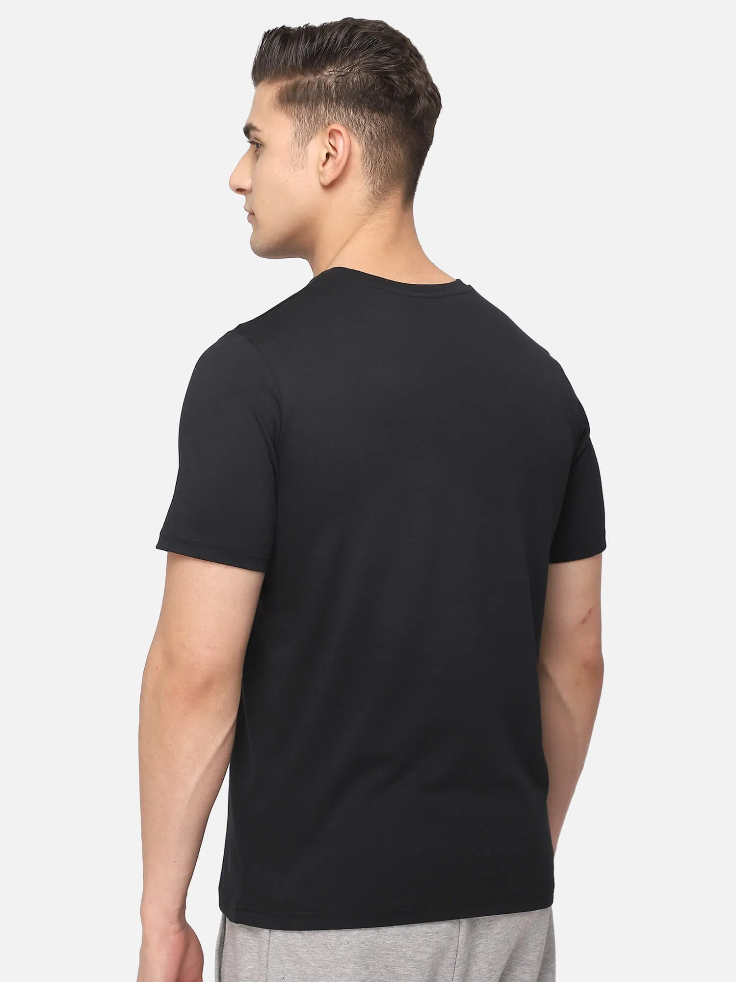 Lgc Graham Men Cotton Black T-Shirt