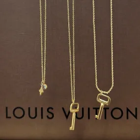 LOUIS VUITTON Gold Charm Necklaces