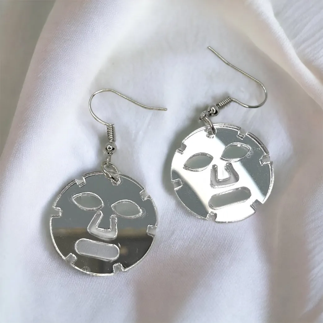 Mask Earrings - Halloween Earrings, Hannibal Lector Earrings, Scary Halloween, Halloween Earrings, Halloween Costume, Scary Mask