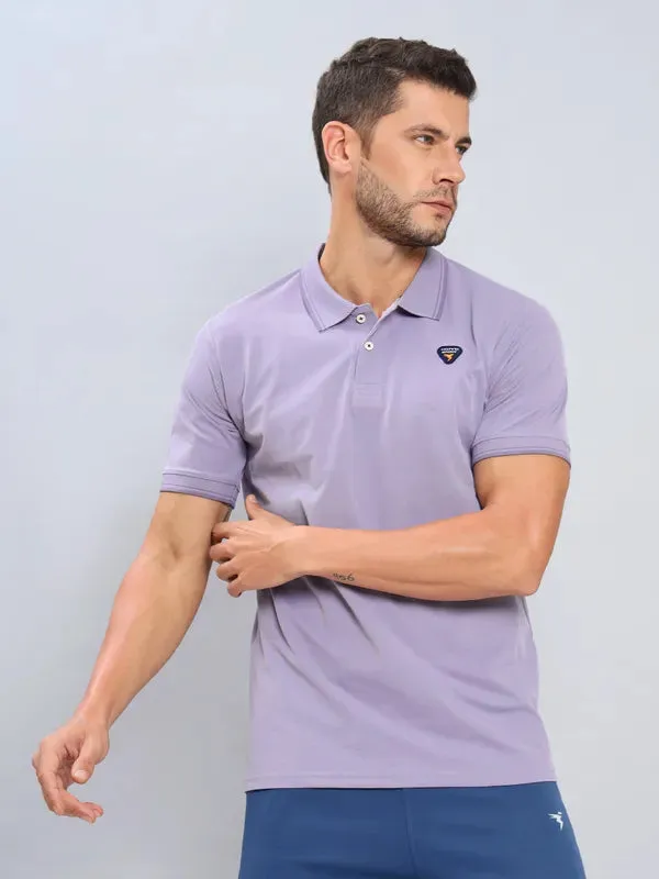 Men Colorblock Slim Fit Polo T-shirt with ELASTO PLUS