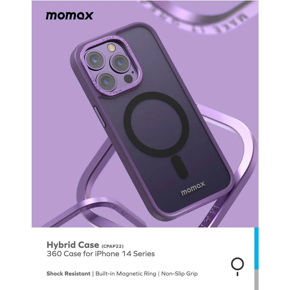 Momax Hybrid Case Magnetic Protection Case for iPhone 14 Series