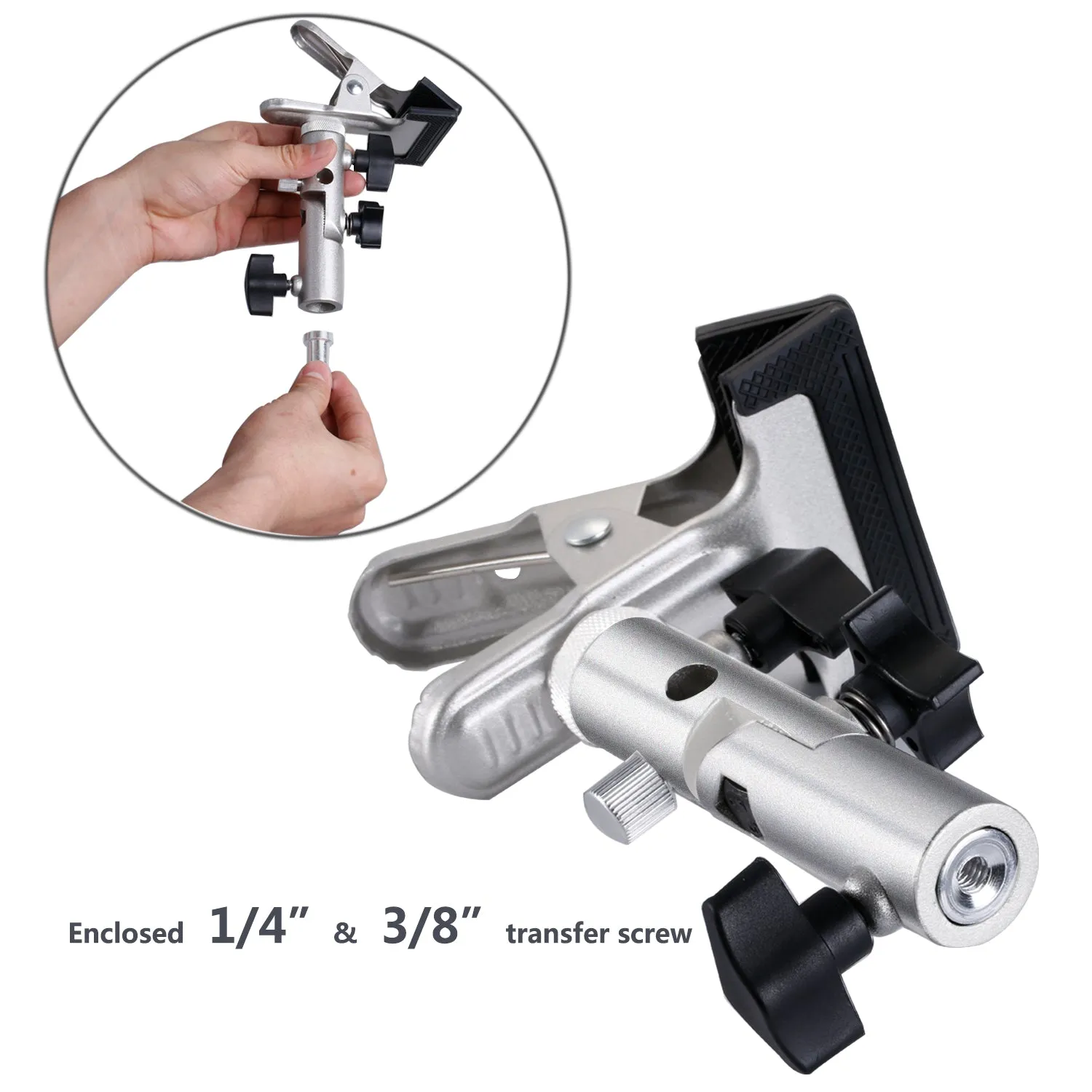 NEEWER Heavy Duty Metal Spring Clamp Holder For Reflector