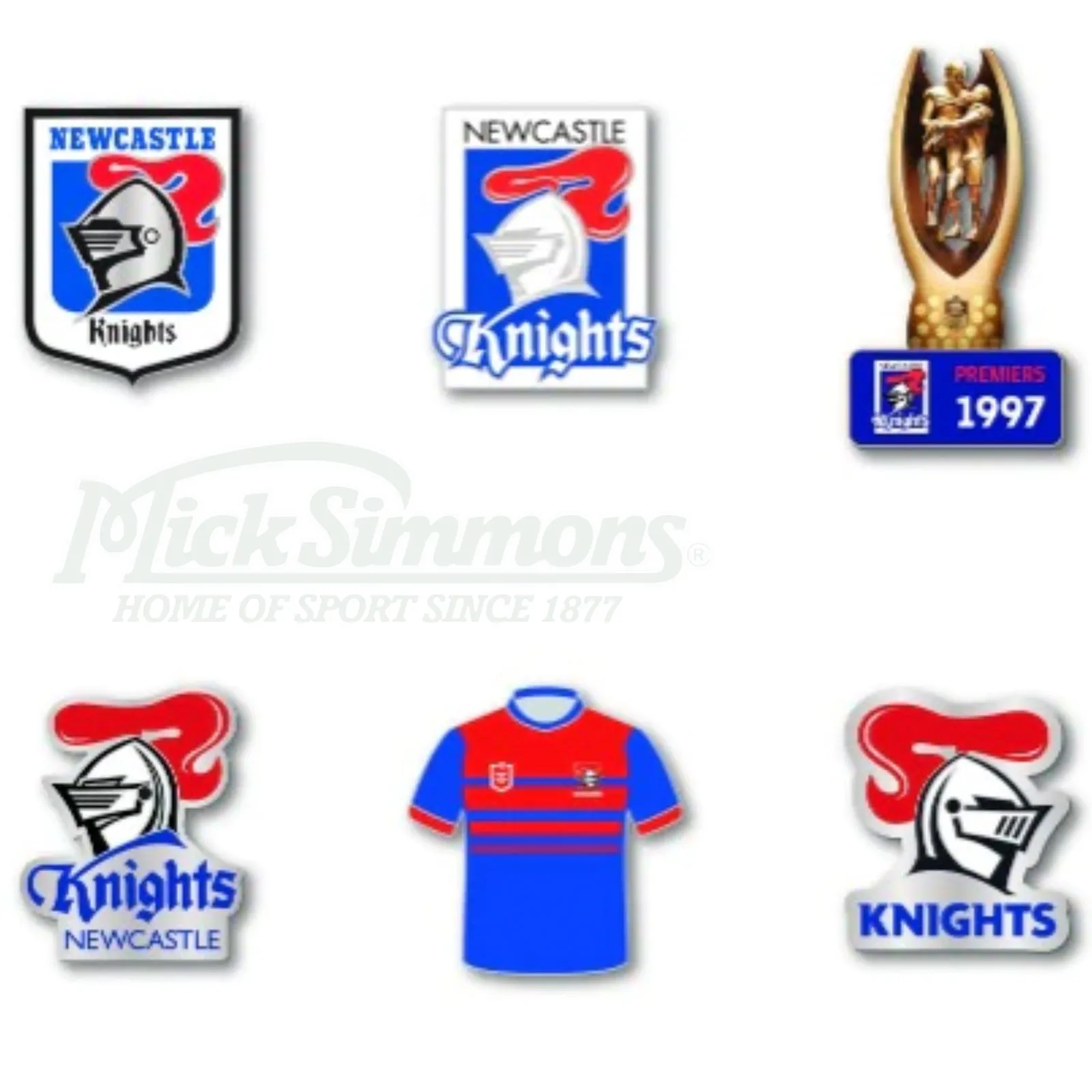 Newcastle Knights NRL Evolution Series Collection Set Team Metal Logo Pin Badge