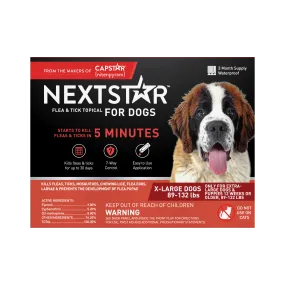 Nextstar Flea & Tick Topical Dog 89-132LB 3CT