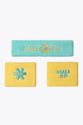 Osaka Sweatband Set Turquiose/Yellow