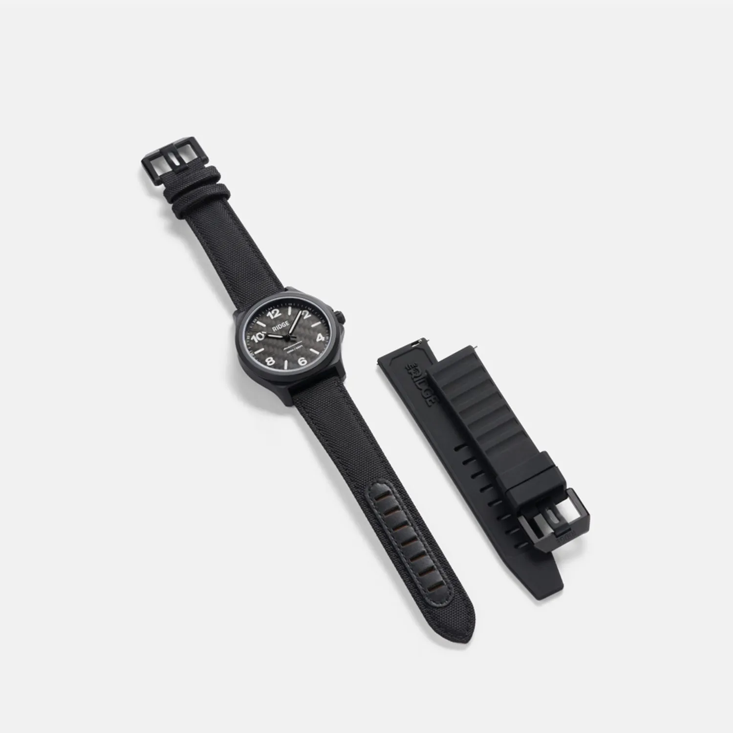 Ridge Titanium Field Watch 40mm - Carbon Fiber 3k