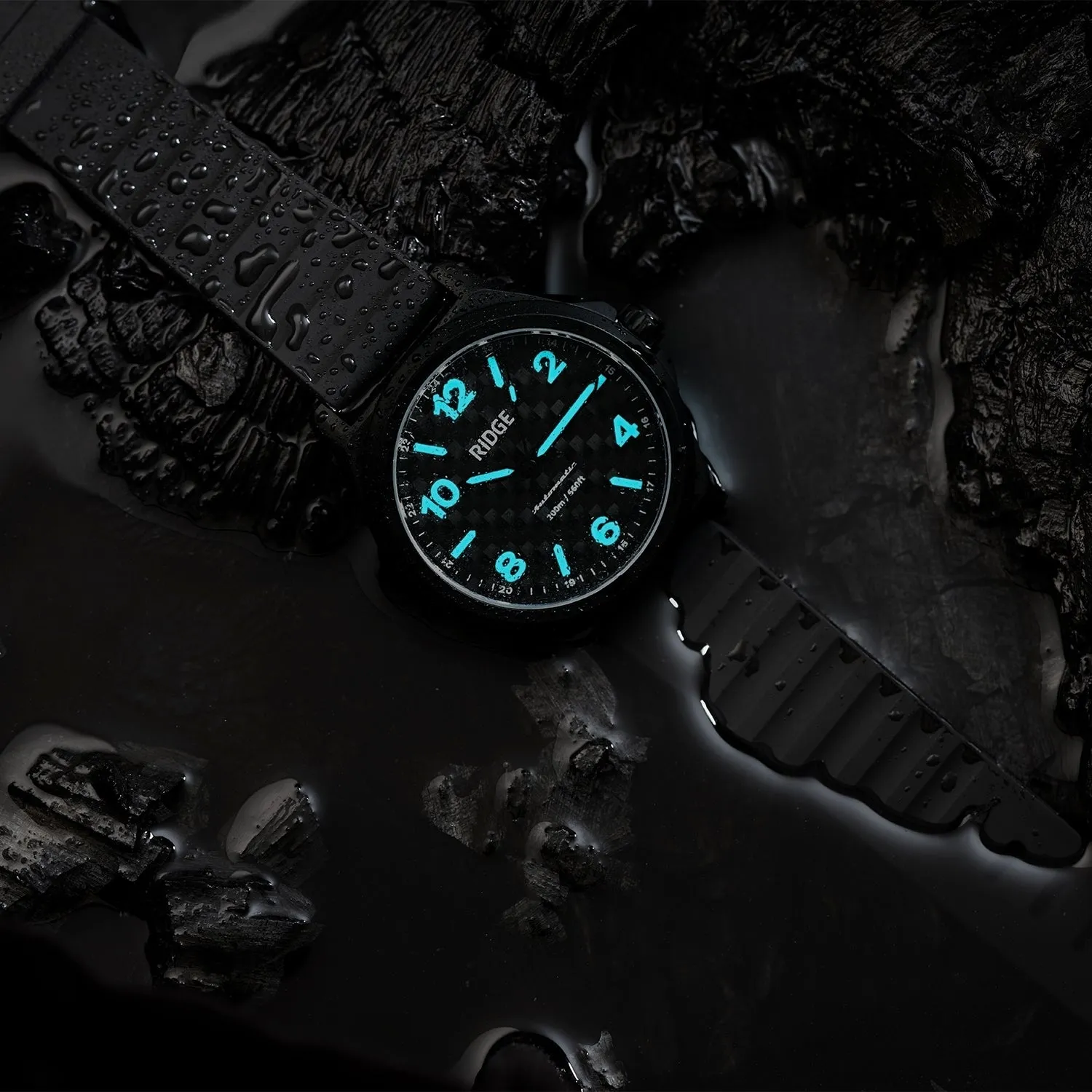 Ridge Titanium Field Watch 40mm - Carbon Fiber 3k