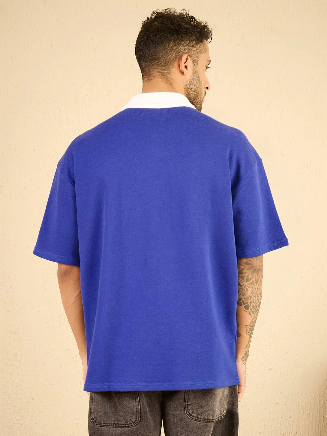 Royal Blue Oversized Polo Tee