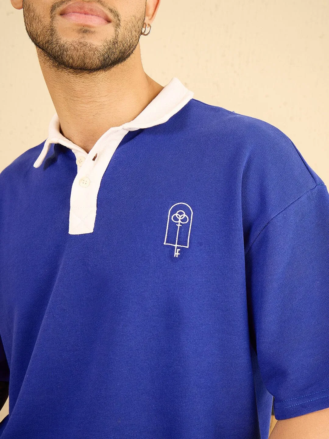 Royal Blue Oversized Polo Tee