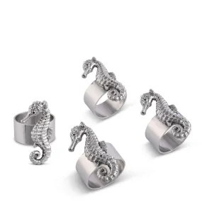 Sea Horse Napkin Rings - set of 4