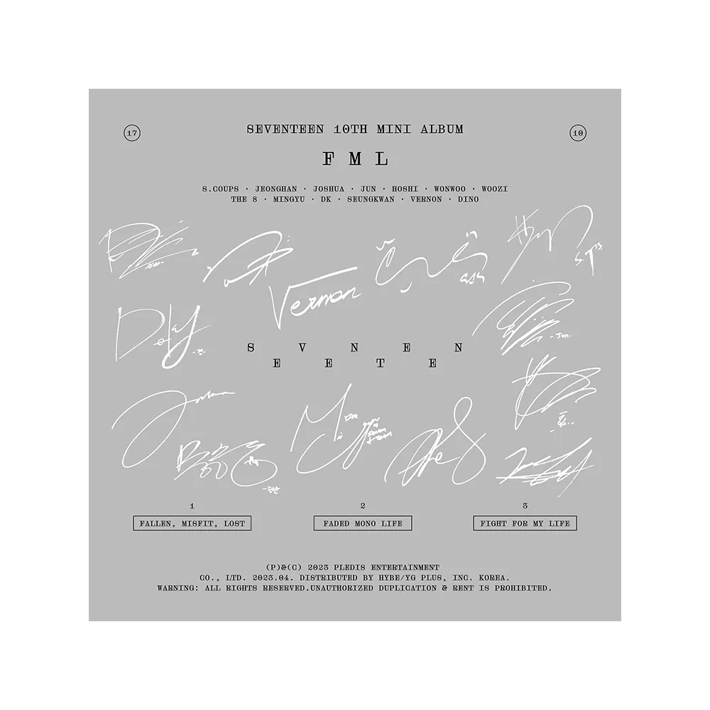 SEVENTEEN 10th Mini Album 'FML' - Digital Signature (Main Version)