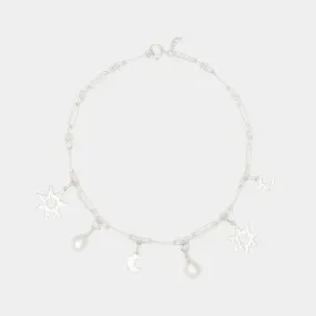 Solenn Charm Necklace in Silver