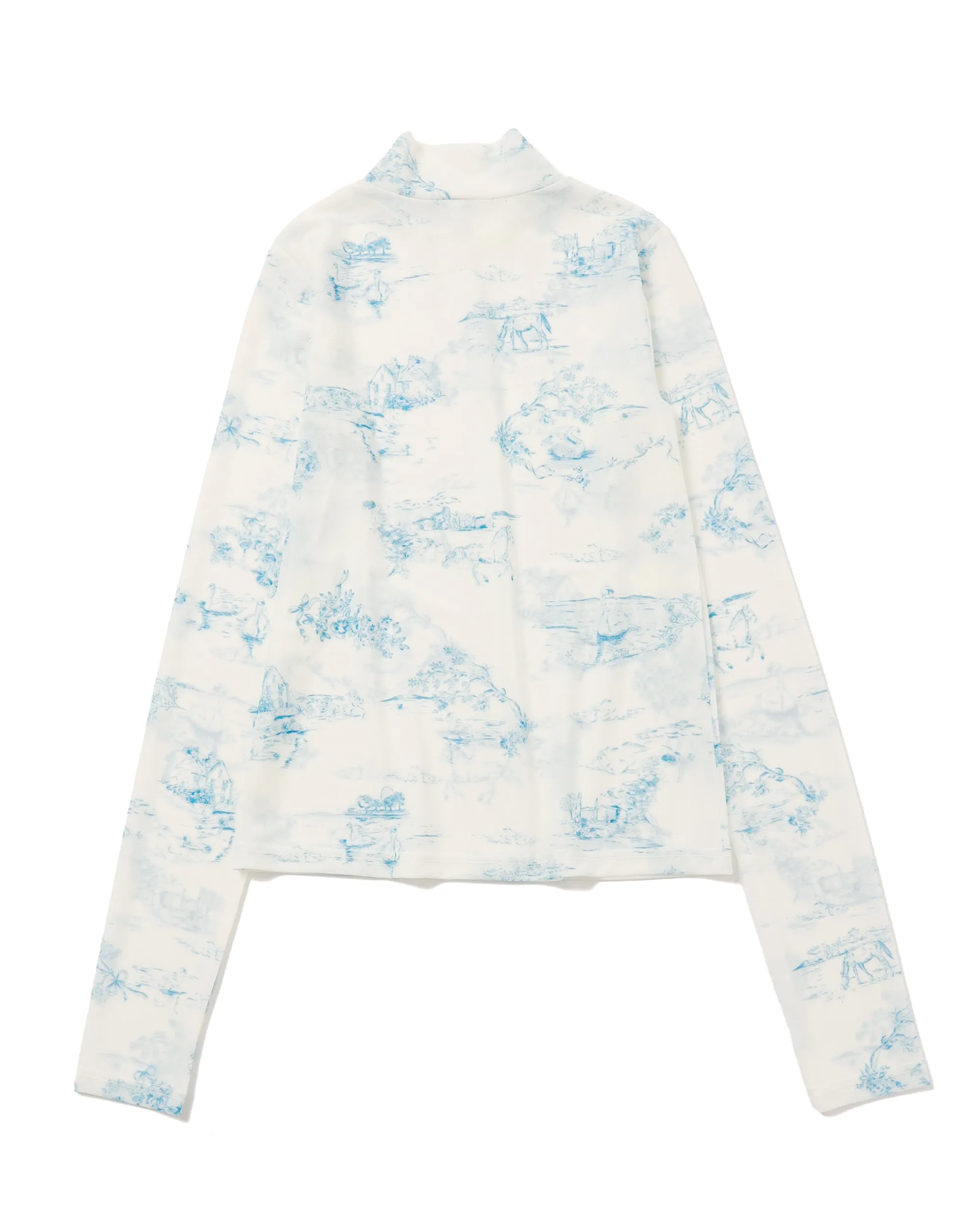 Toile de Jouy see-through tops (High neck)