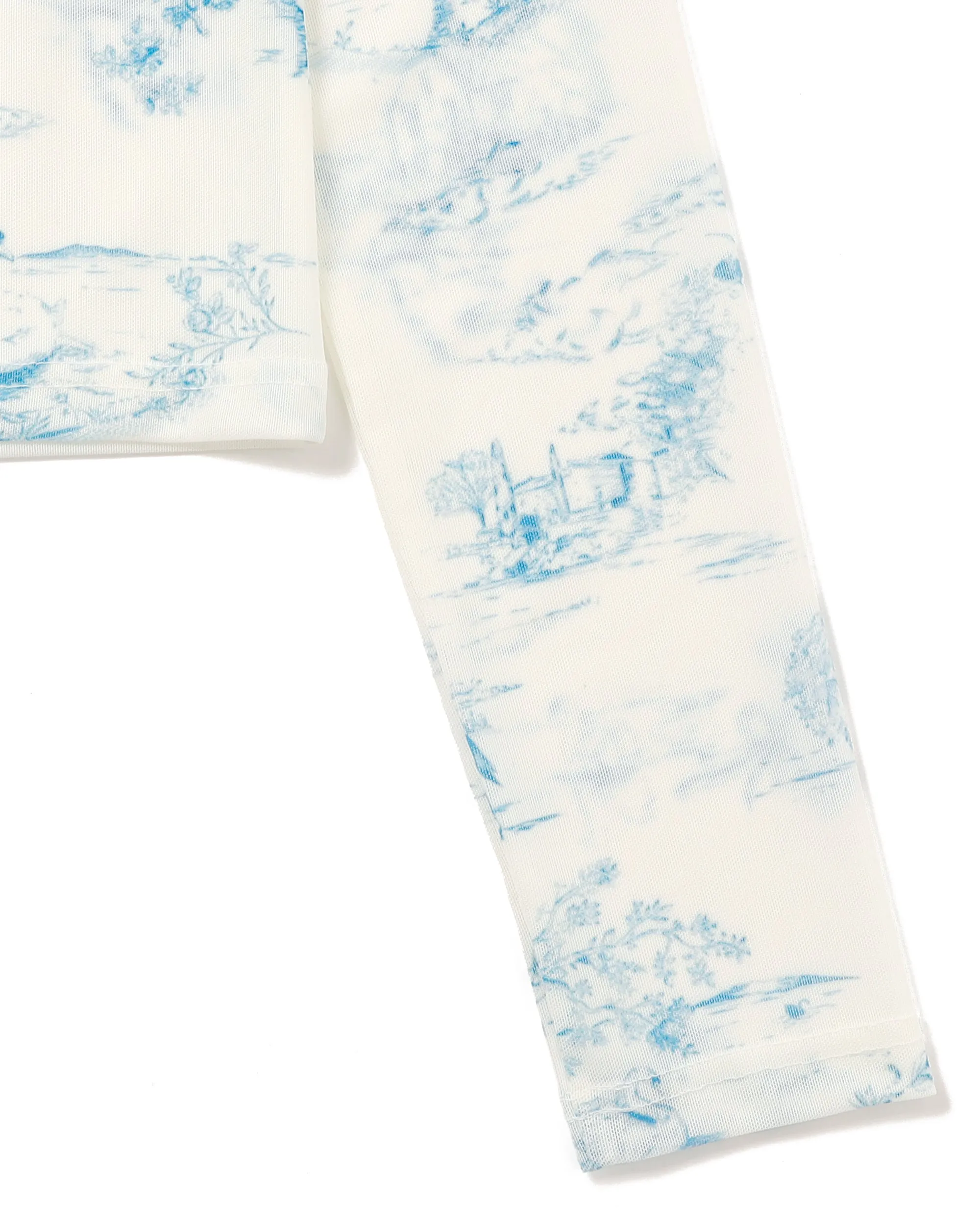 Toile de Jouy see-through tops (High neck)