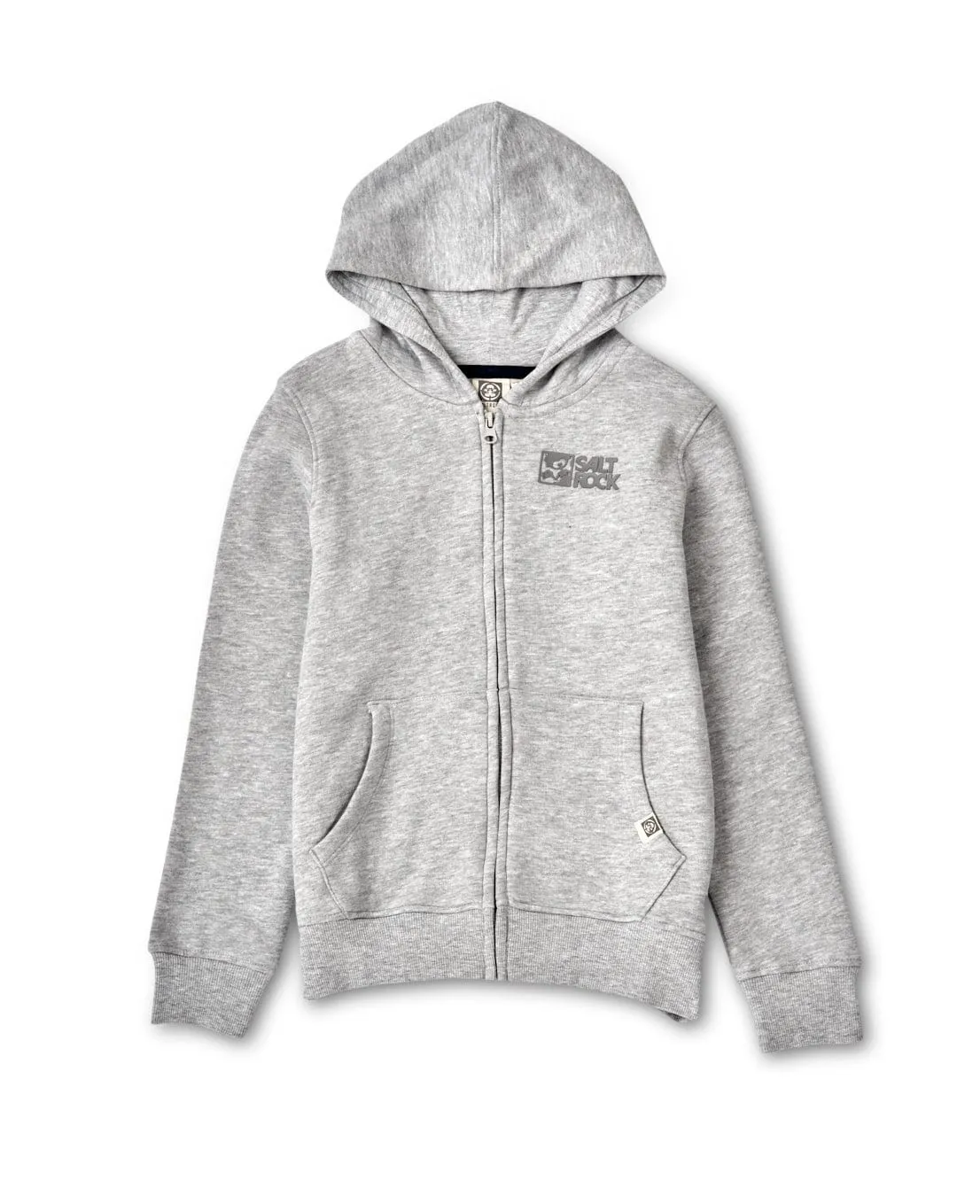 Tok Corp - Recycled Kids Zip Hoodie - Grey Marl