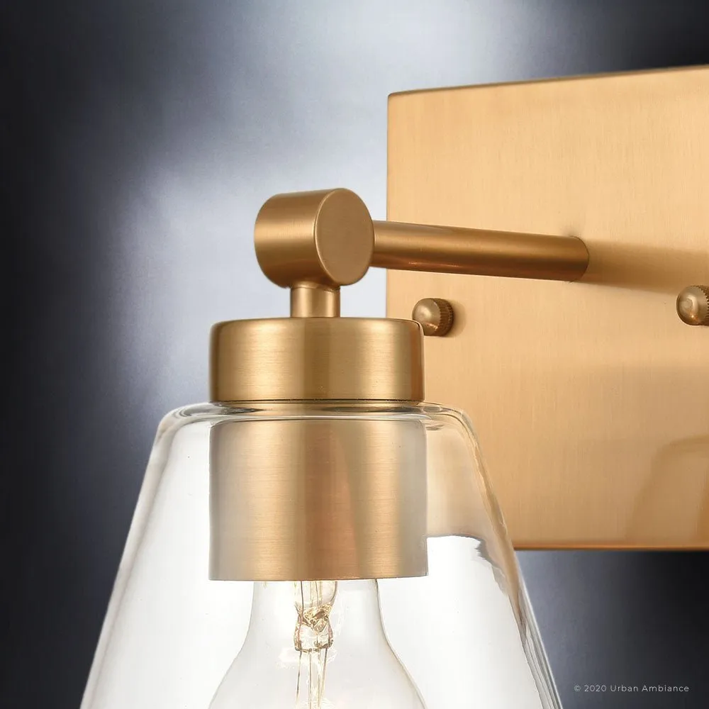 UEX2569 New Traditional Wall Sconce 10''H x 6''W, Satin Brass Finish, Flagstaff Collection